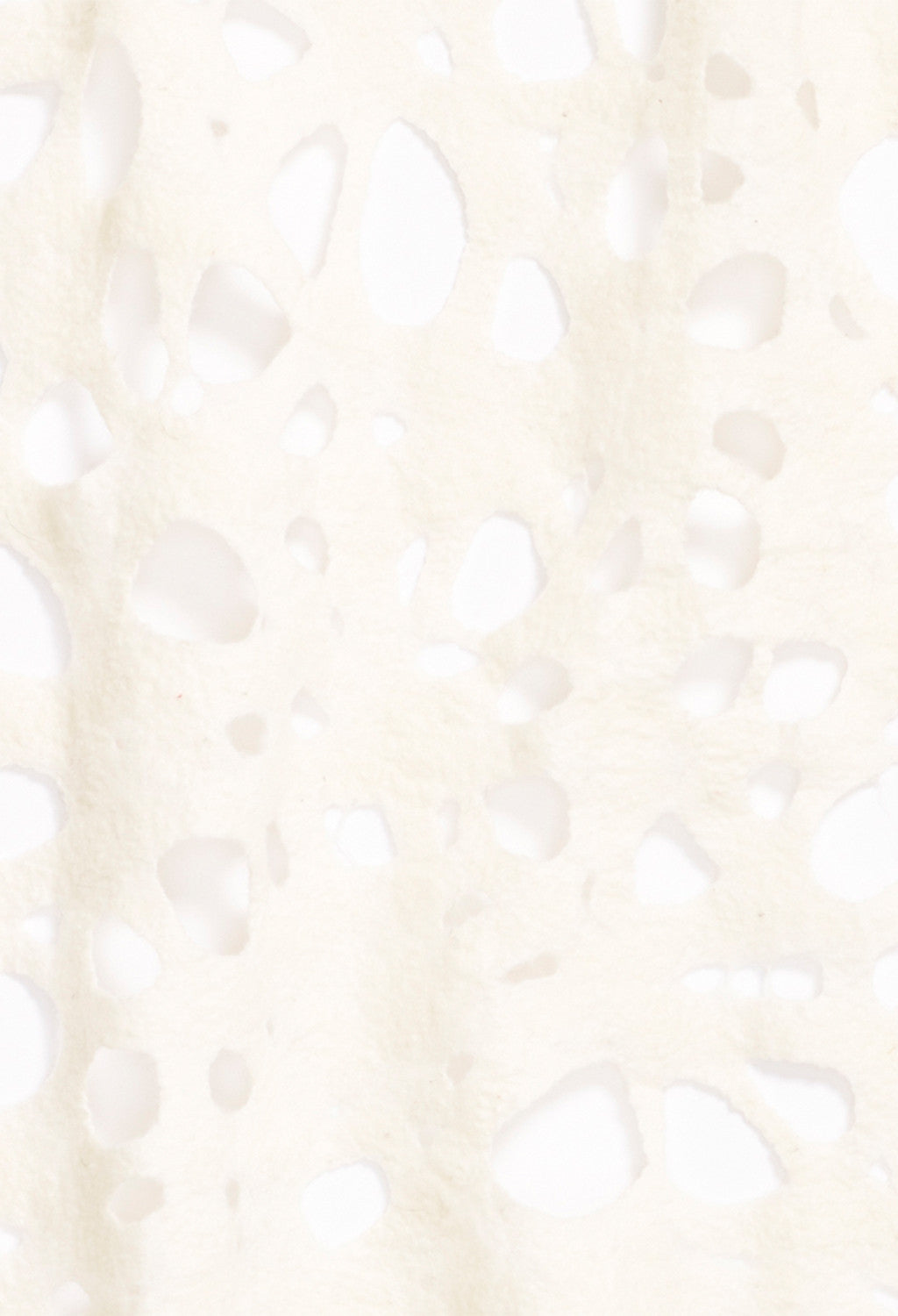 White Felt Lace with Silk Inlays