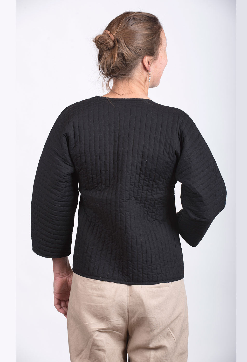 Women's Black Waist Jacket