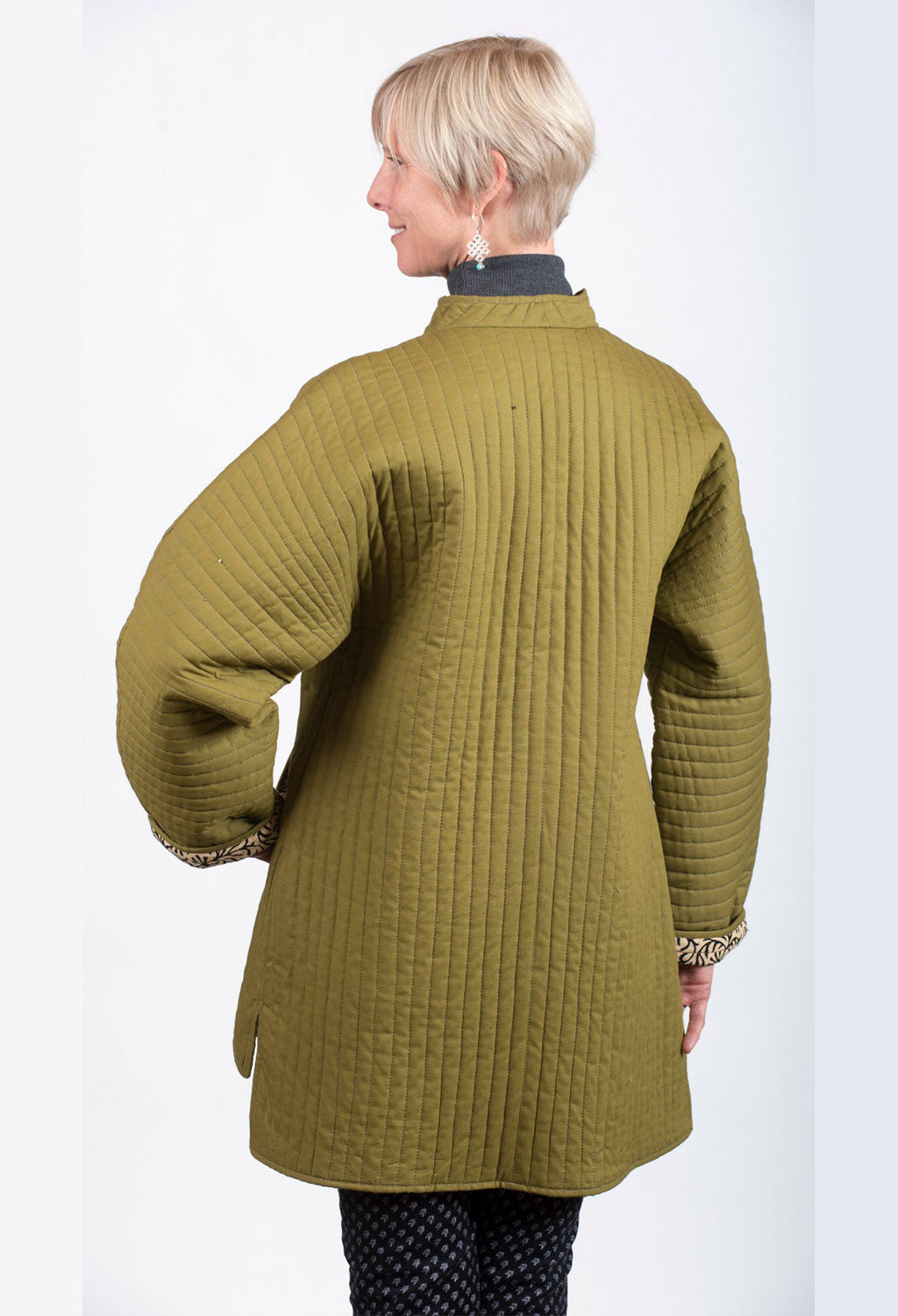 Women's Olive and Print Jacket