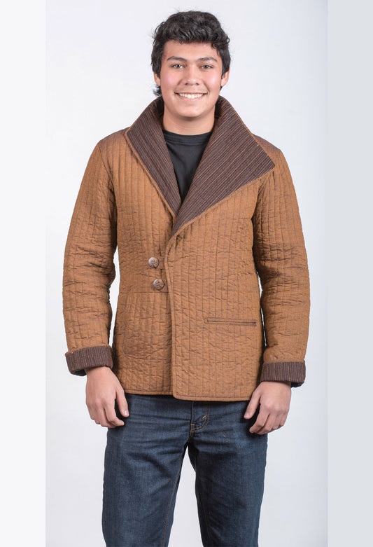 Men's Tan and Brown Jacket