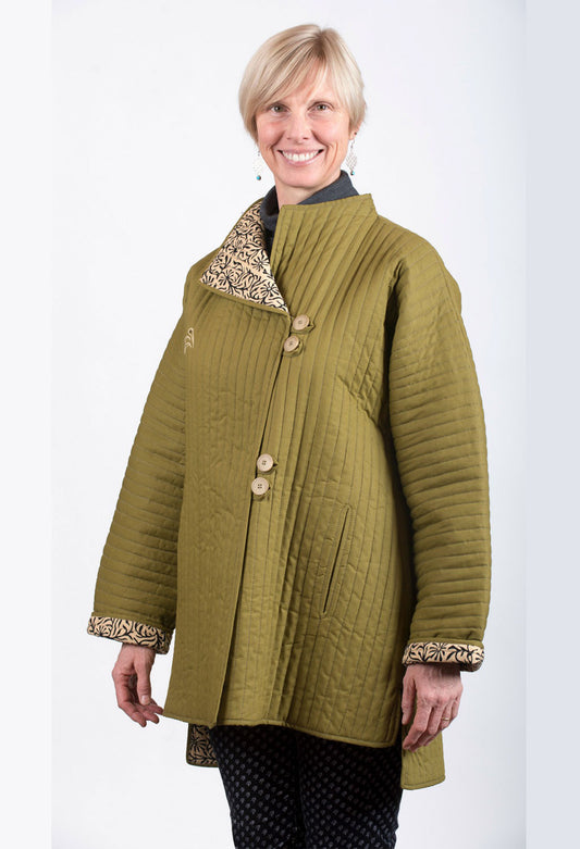 Women's Olive and Print Jacket